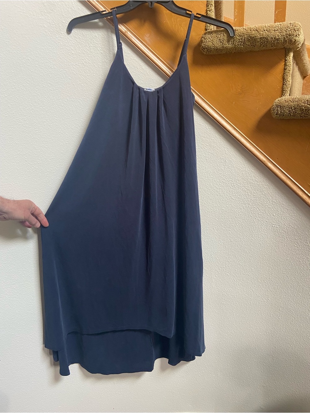 Navy Hi-Low Slip Resortwear Dress with Shelf Bra great condition women's size XS